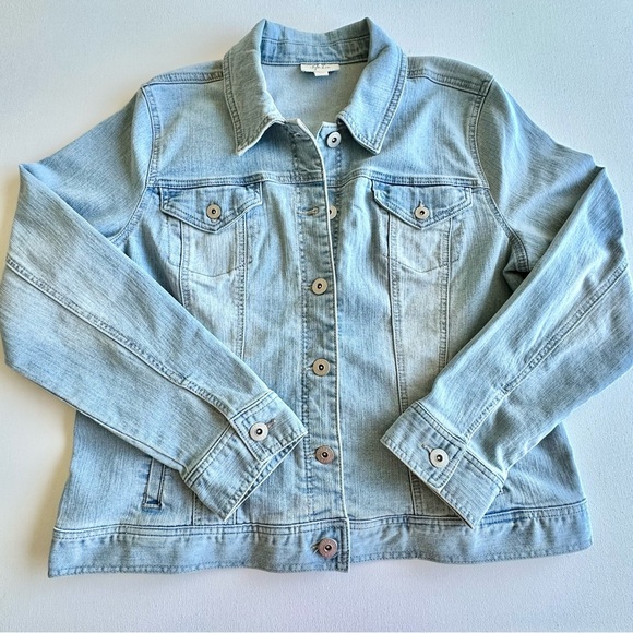 EUC Style & Co. Mosaic Wash Boulevard Denim Jacket - Picture 2 of 3